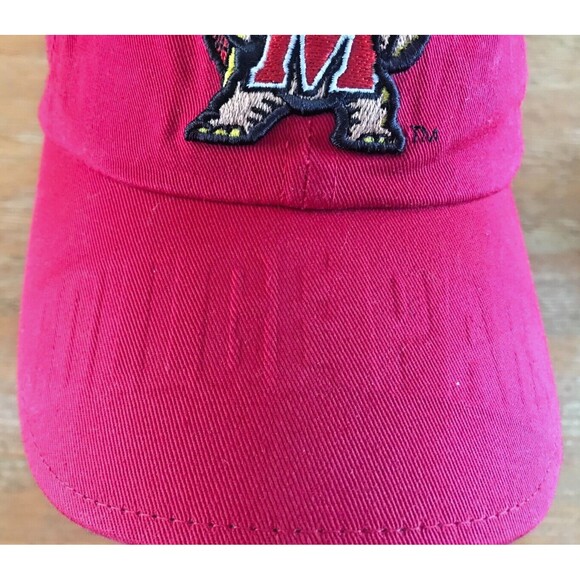 Maryland Terrapins Hat Starter Embroidered Logo Red Strapback Terps University - Picture 3 of 11